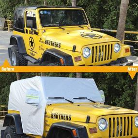 img 1 attached to 🌦️ JeCar Weatherproof Car Cover for Jeep Wrangler TJ [1997-2006] - Protect from Snow, Rain, Hail, and Sunshine!