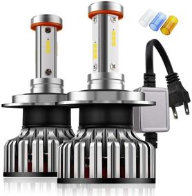 img 4 attached to Mdatt H7 LED Headlight Bulbs - 100W 12000LM - CSP Chips - DOT Approved - 360 Degree High/Low Dual Beam Light