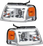 projector headlights assembly compatible 2004 2008 logo