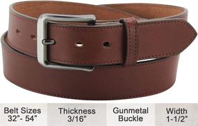 img 3 attached to Mens Black Bridle Leather Belt Men's Accessories