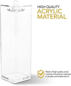 img 3 attached to 📿 Organize and Showcase: Stock Your Home Clear Acrylic Long Necklace Holder with 12 Hooks - Premium Jewelry Organizer Stand and Display Case