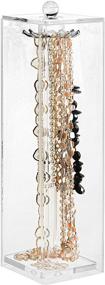 img 4 attached to 📿 Organize and Showcase: Stock Your Home Clear Acrylic Long Necklace Holder with 12 Hooks - Premium Jewelry Organizer Stand and Display Case