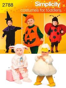 img 3 attached to 🎃 Simplicity 2788: Adorable Halloween Costume Sewing Pattern for Toddlers - Lamb, Chick, Witch, Pumpkin, Lady - Sizes A 1/2-4