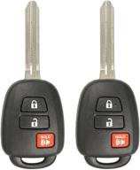 convenient keyless entry solution: keyless2go replacement head key fob for toyota rav4, highlander, tacoma (2 pack) logo