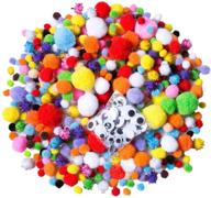 acerich 1600 assorted sizes multicolor pom poms fuzzy glitter pompoms balls for crafts - diy creative arts and crafts decorations - includes 4 sizes of wiggle eyes - craft supplies logo