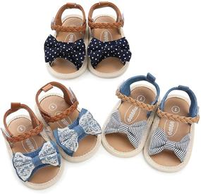 img 3 attached to 👣 Premium Soft Rubber Sole Anti-Slip Toddler Sandals for Baby Girls - BENHERO Summer Flats First Walkers Shoes