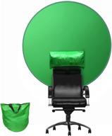 bannio 4.7ft green screen: portable collapsible background for chair, ideal for video chats, zoom, skype, youtube, and photo backdrop logo