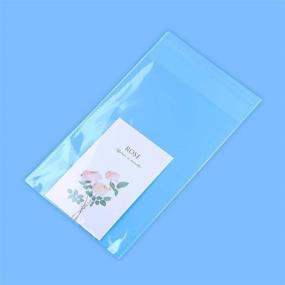 img 1 attached to 📦 500 Clear Plastic Cellophane Bags - 5x7 Inches - Self Sealing Resealable for A2/A4/A6 Cards, Photos, Prints, Candies