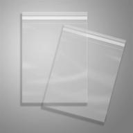 📦 500 clear plastic cellophane bags - 5x7 inches - self sealing resealable for a2/a4/a6 cards, photos, prints, candies logo