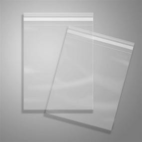 img 4 attached to 📦 500 Clear Plastic Cellophane Bags - 5x7 Inches - Self Sealing Resealable for A2/A4/A6 Cards, Photos, Prints, Candies