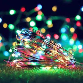 img 2 attached to 🌈 JTBHBTL Multicolor Fairy Lights USB Remote Control - 33 Ft 100 LED Copper Wire String Lights with Timer and 8 Flashing Modes for Bedroom, Wall, Outdoor, Christmas Party Decor