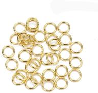 1000 pcs gold plated bead jump rings for jewelry making kit - royee open jump wire rings | diy craft necklace, bracelet, pendant & keychain link accessories, key ring (4 mm) logo