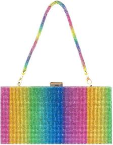 img 1 attached to Van Caro Rhinestone Colorful Shoulder Women's Handbags & Wallets