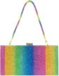 van caro rhinestone colorful shoulder women's handbags & wallets logo