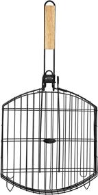 img 3 attached to Grill like a Pro with Jim Beam JB0126 Extra Large Grilling Basket and Detachable Wooden Handle