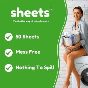 img 2 attached to 🌿 Convenient and Eco-Friendly: 50 Compostable Laundry Detergent Sheets + 40 Plastic-Free Fabric Softener Dryer Sheets (Fresh Linen, Lavender)