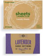 🌿 convenient and eco-friendly: 50 compostable laundry detergent sheets + 40 plastic-free fabric softener dryer sheets (fresh linen, lavender) logo