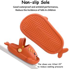 img 1 attached to 👦 Cute and Comfy Lightweight Sandals Cartoon Non Slip Slippers for Boys - Clogs & Mules