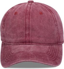 img 3 attached to 🧢 Retro Unisex Dad Hat: Vintage 100% Cotton Baseball Cap, Adjustable Size, Classic Low Profile Plain Design