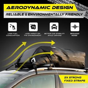 img 1 attached to Enhance Your Travel with BOACAY Premium Rooftop Cargo Carrier - Extra-Large 15 Cubic Ft Top Bag for Rack or Rackless Vehicles, Waterproof Military-Grade PVC Canvas, Aerodynamic Design, Includes Straps, Hooks & Non-slip Mat