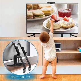 img 3 attached to PERLESMITH Heavy Duty TV Anti-tip Straps for Child Safety - Dual Screen and Furniture Safety Straps with Metal Plate - Adjustable, Earthquake Resistant TV Safety Straps (PSAS1)