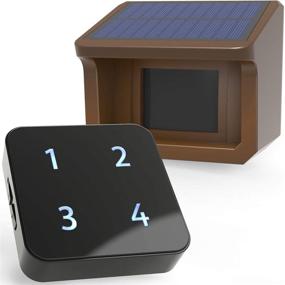 img 4 attached to Wireless Driveway Alarm System - Long Range 1/2 Mile with Solar Power &amp; Weatherproof Design - Adjustable Sensitivities and Outdoor Motion Sensor for DIY Security Alert