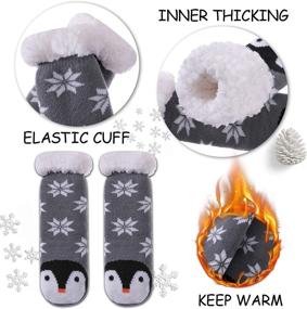 img 1 attached to 🐧 YEBING Slipper Christmas Grippers Penguin Boys' Clothing and Socks: Perfect for Festive Warmth and Style