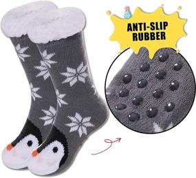 img 3 attached to 🐧 YEBING Slipper Christmas Grippers Penguin Boys' Clothing and Socks: Perfect for Festive Warmth and Style