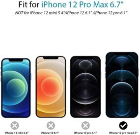 img 3 attached to 2 Pack LϟK Privacy Screen Protector for iPhone 12 Pro Max 5G 6.7 inch - Black, Tempered Glass, Case Friendly, Includes Installation Tray (NOT for iPhone 12 Pro)
