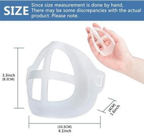 img 1 attached to Enhance Comfort and Breathability with the Translucent 3D Bracket for M-ask - Pack of 5