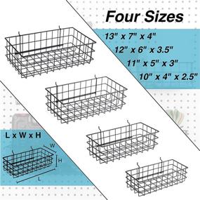 img 2 attached to Black Pegboard Basket Set - 🧺 Essential Accessories for Improved Organization and Storage