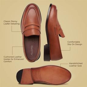 img 2 attached to 👞 Experience Unmatched Comfort with Allonsi's Handcrafted Goodyear Loafers & Slip-Ons for Men