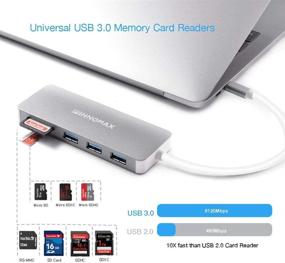 img 1 attached to 🔌 INNOMAX USB C Hub: 5-in-1 MacBook Pro Adapter with SD/MicroSD Card Reader and USB 3.0 Ports