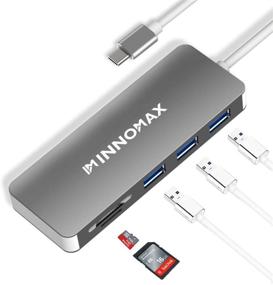 img 4 attached to 🔌 INNOMAX USB C Hub: 5-in-1 MacBook Pro Adapter with SD/MicroSD Card Reader and USB 3.0 Ports