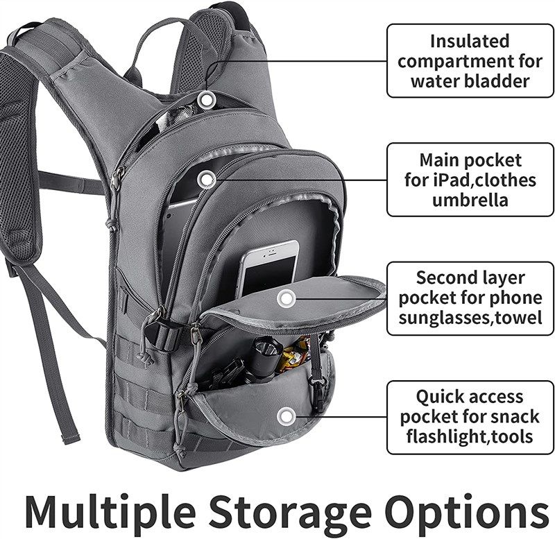 MIRACOL Hydration Backpack with 2L Water Bladder, Insulated Water