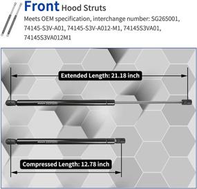 img 1 attached to 🚘 OTUAYAUTO Front Hood Struts: SG265001 Hood Lift Support Shocks, 2001-2006 Acura MDX Replacement (Pack of 2)