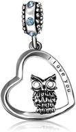 jmqjewelry owl i love you heart dangle birthstone charms for bracelets - perfect gifts for wife, grandma, sister, and mom logo