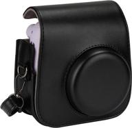 📷 black portable case with adjustable strap and pocket for fujifilm instax mini 11 instant camera logo