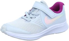 img 4 attached to 👟 Nike Platinum Multicolor Girls' Athletic Runner Sneaker Shoes