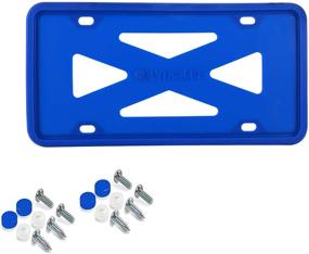 img 4 attached to 🔷 BLVD-LPF Luxury Silicone License Plate Frame – Rattle-Proof, Weather-Proof, Rust-Proof Holder! Compatible with All Cars in Blue
