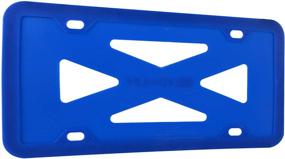 img 2 attached to 🔷 BLVD-LPF Luxury Silicone License Plate Frame – Rattle-Proof, Weather-Proof, Rust-Proof Holder! Compatible with All Cars in Blue