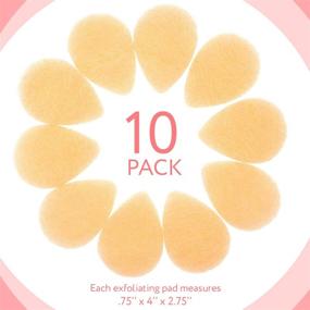 img 2 attached to 🌿 Daily Cleansing & Gentle Exfoliating: 10 Pack Facial Sponges for Effective Dead Skin, Dirt, & Makeup Removal - Made in the USA