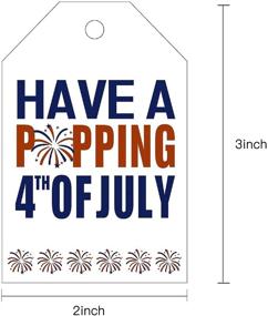 img 2 attached to 🎁 100PCS Fourth of July Gift Tags with String - WRAPAHOLIC Paper Tags and 100 Feet Natural Jute Twine for 4th of July Celebrations and Party Favors