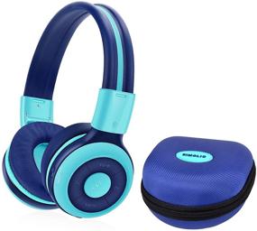 img 4 attached to 🎧 SIMOLIO Foldable Bluetooth Headphones with Adjustable Volume Limit for Kids Teens and Adults, Built-in Mic and Share Port, Soft Earmuffs, Hard EVA Case, Aux Cord, Wireless and Wired Headphone in Mint