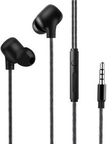 img 4 attached to 🎧 ElloGear EG10 Wired Earbuds - 3.5mm with Noise Cancelling, Microphone & Volume Control - Enhanced Clarity, Bass Performance - for Phone, Computer, Laptop - Black