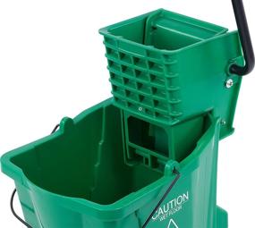 img 3 attached to 🧹 Carlisle 3690809 Green Commercial Mop Bucket with Side Press Wringer - 26 Quart Capacity - Efficient Cleaning Solution