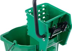 img 2 attached to 🧹 Carlisle 3690809 Green Commercial Mop Bucket with Side Press Wringer - 26 Quart Capacity - Efficient Cleaning Solution