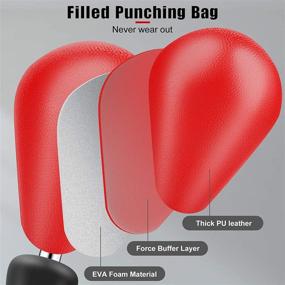 img 1 attached to 🥊 Mdikawe Adjustable Height Punching Bag with Stand for Adults & Kids – Freestanding Punching Ball, Boxing Speed Bag, Ideal for MMA Reflex Speed Training, Fitness, Punching and Muscle Building