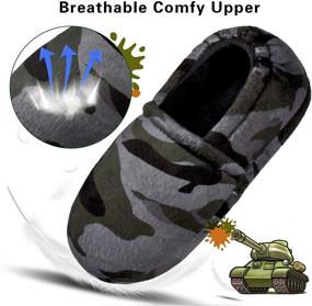 img 2 attached to Festooning Boys Slippers - Non-Slip Kids Slippers with Soft Comfy Memory Foam for Little/Big Kids - Indoor Outdoor Children Slippers