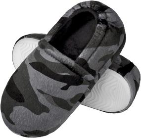 img 4 attached to Festooning Boys Slippers - Non-Slip Kids Slippers with Soft Comfy Memory Foam for Little/Big Kids - Indoor Outdoor Children Slippers